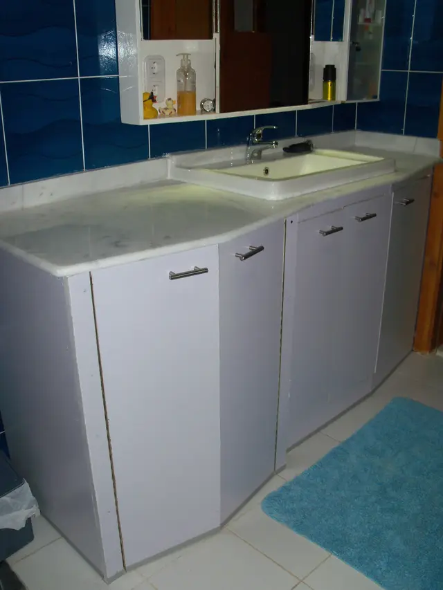 Bathroom double washbasin