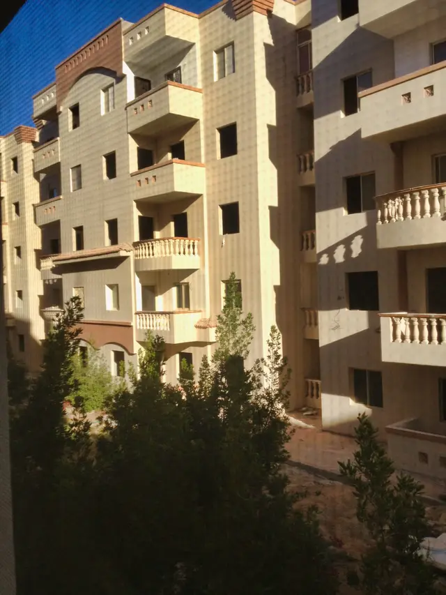 Apartment building with balconies
