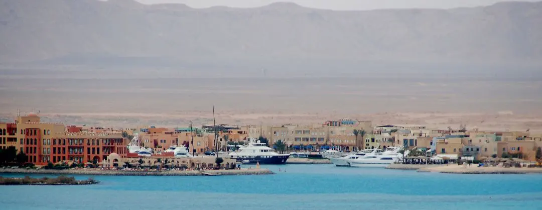 Marina and mountains