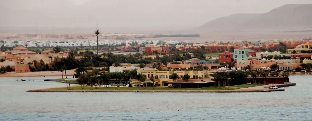 Island in an El Gouna lagoon